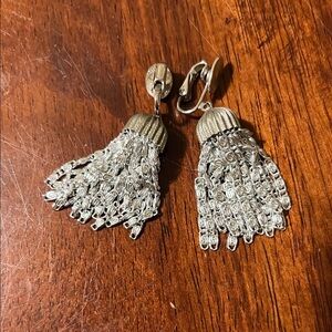 Elegant Silver Tassel Earrings